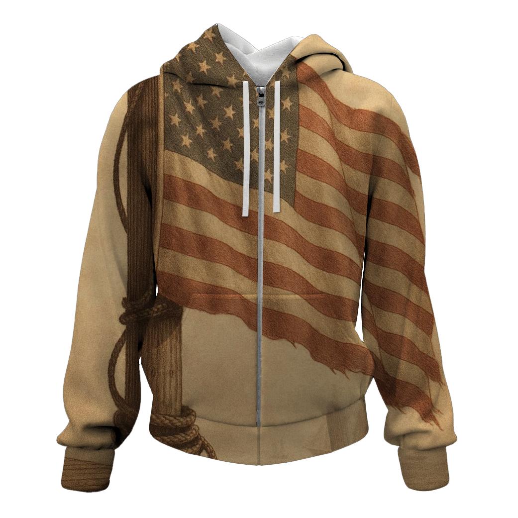 Vintage Harbor Signal Cloth embroidered hoodies