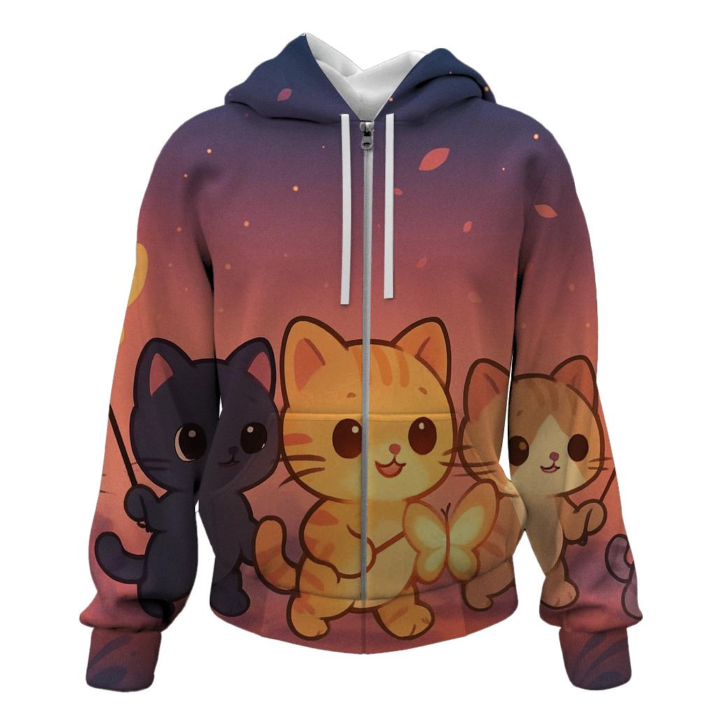 Butterfly Lantern Kitten Parade custom hoodies