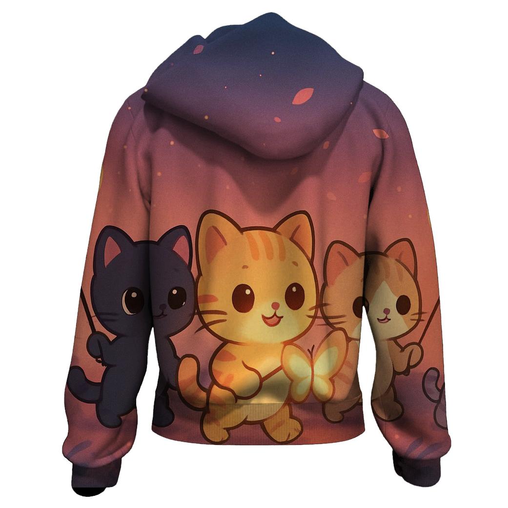 Butterfly Lantern Kitten Parade custom hoodies