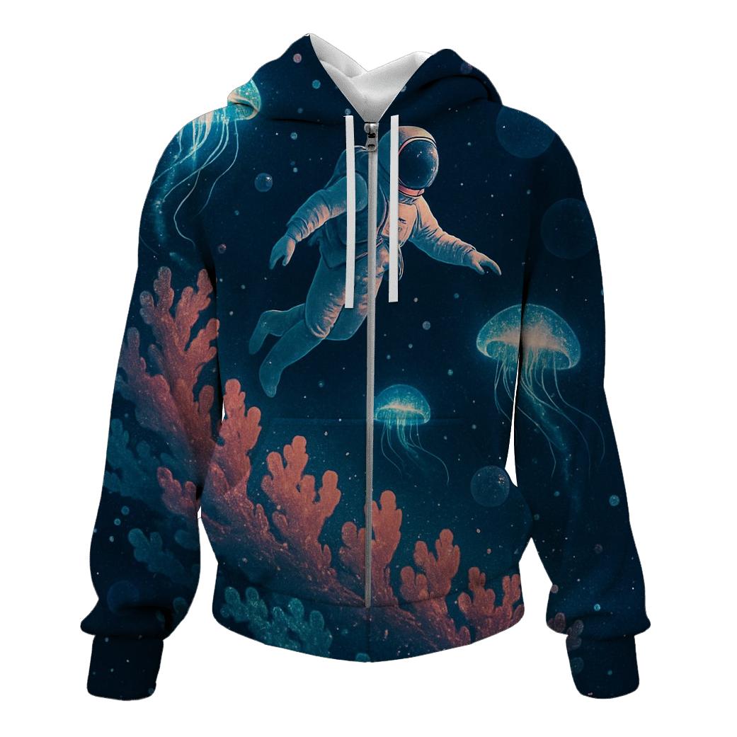 The Coral Reef Of Space zip-up hoodies