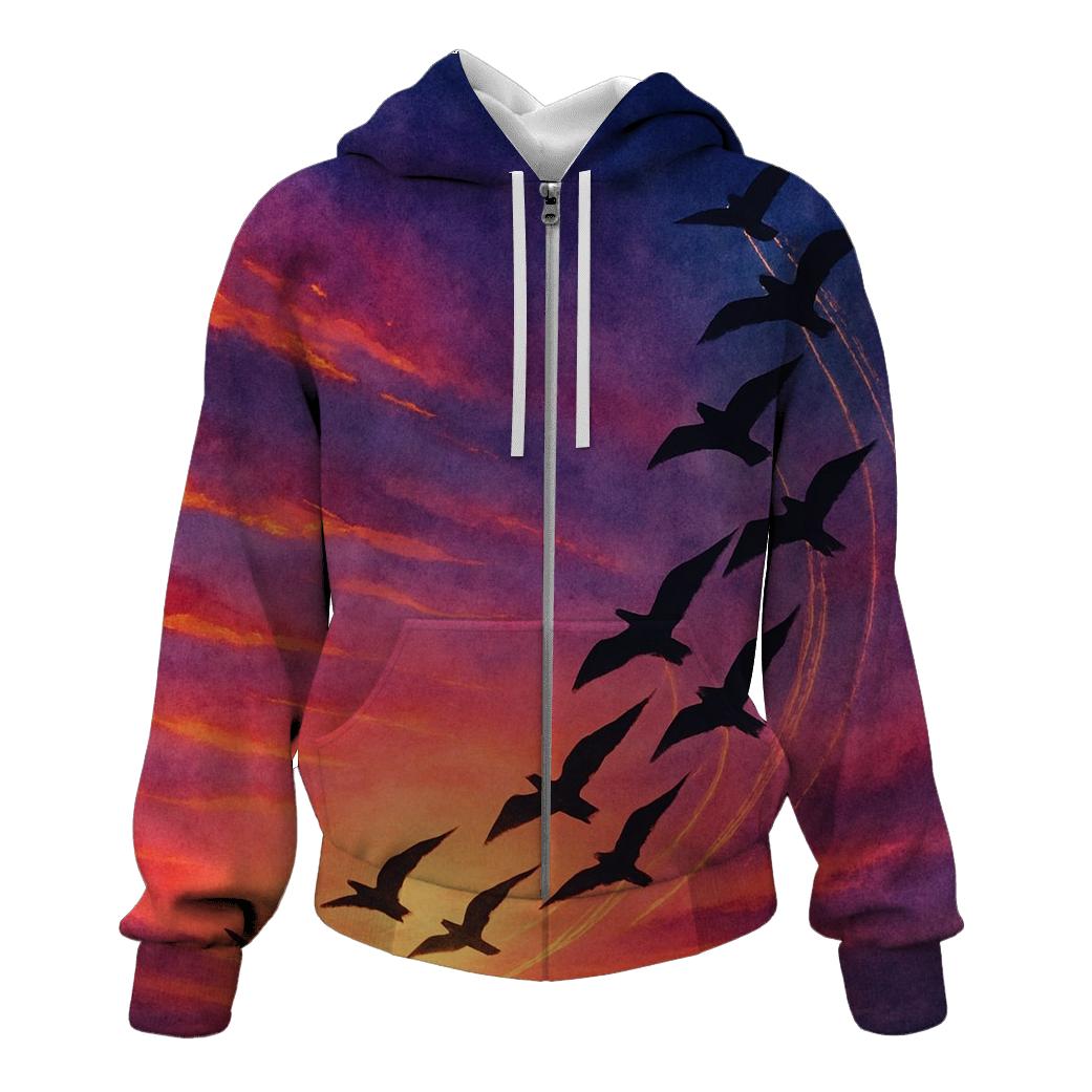 Comet Birds At Sundown hoodie trends