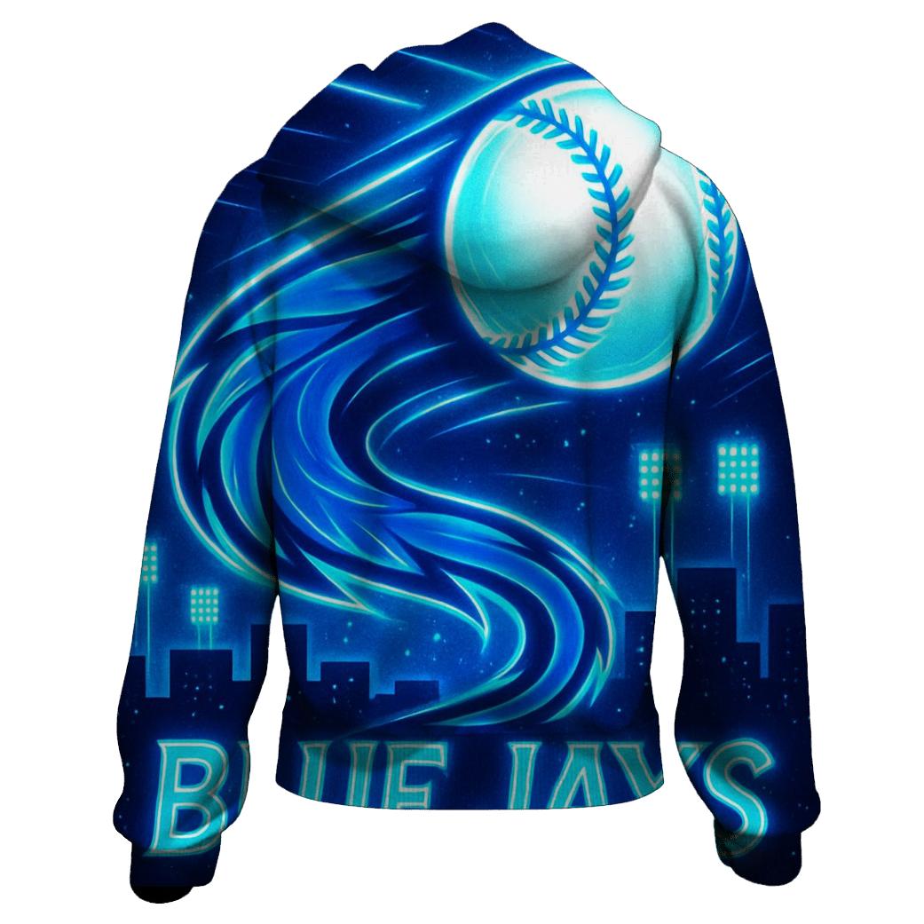 Feather Comet Blue Jays Rally printed hoodies