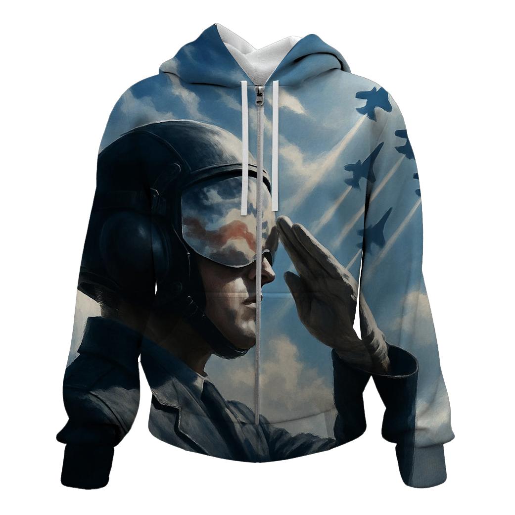 Skyborne Salute Above The Clouds designer hoodies