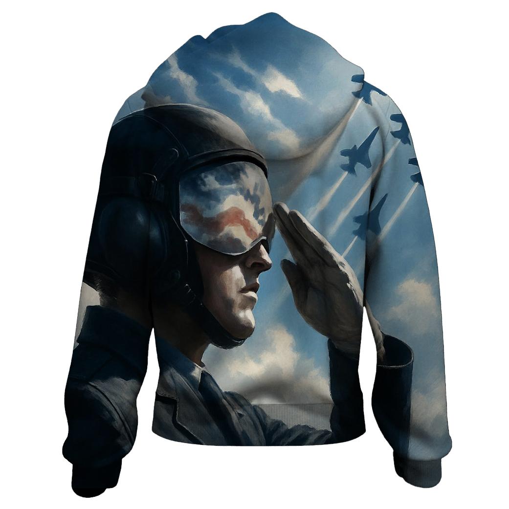 Skyborne Salute Above The Clouds designer hoodies