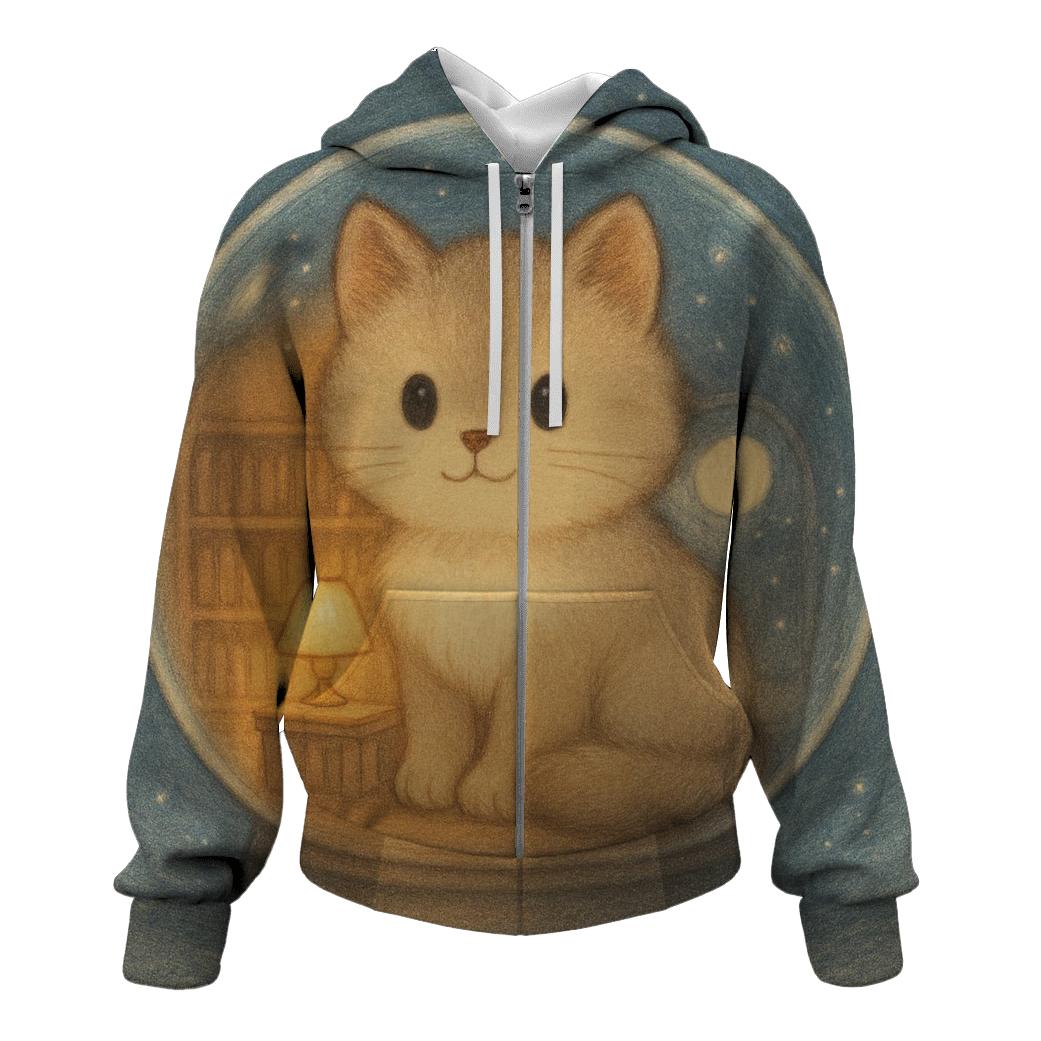 Snowglobe Library Kitten Dream lightweight hoodies