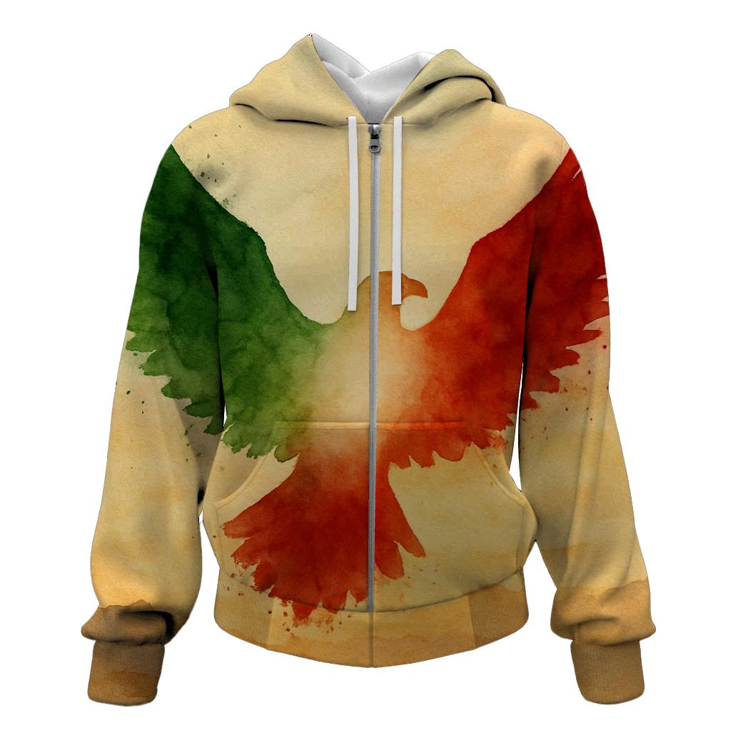 Mexico Eagle Silhouette Flag Overlay hoodie designs