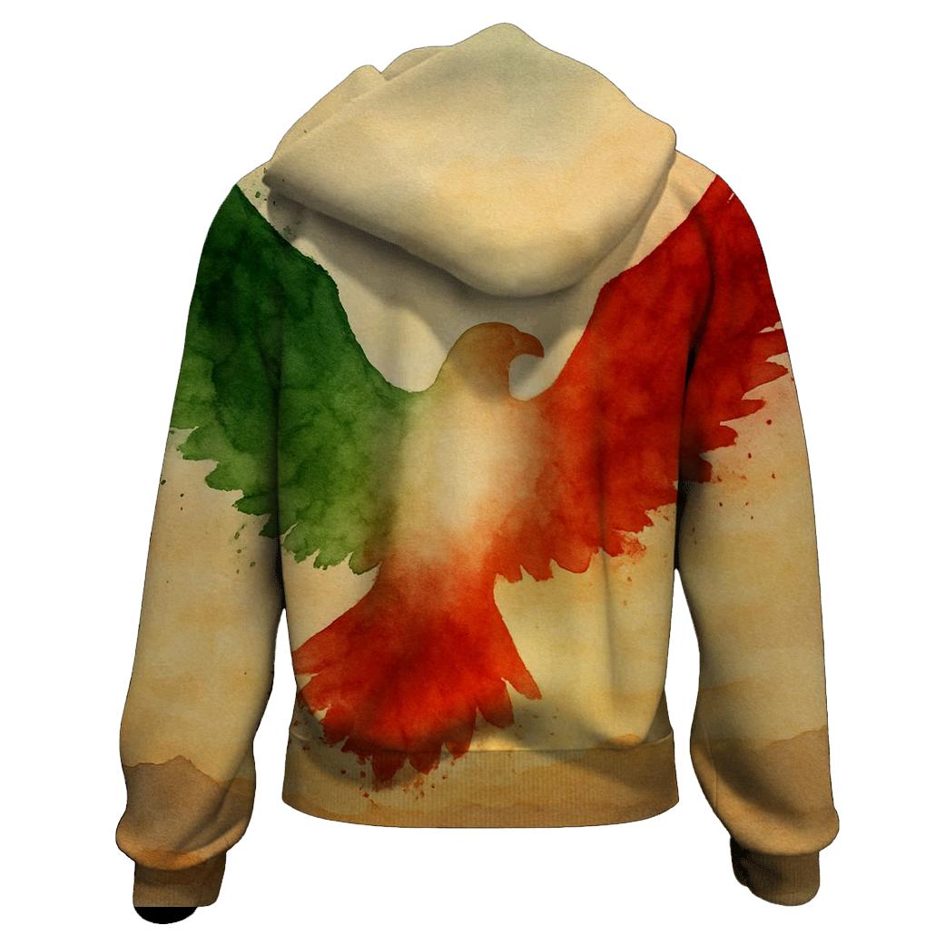 Mexico Eagle Silhouette Flag Overlay hoodie designs