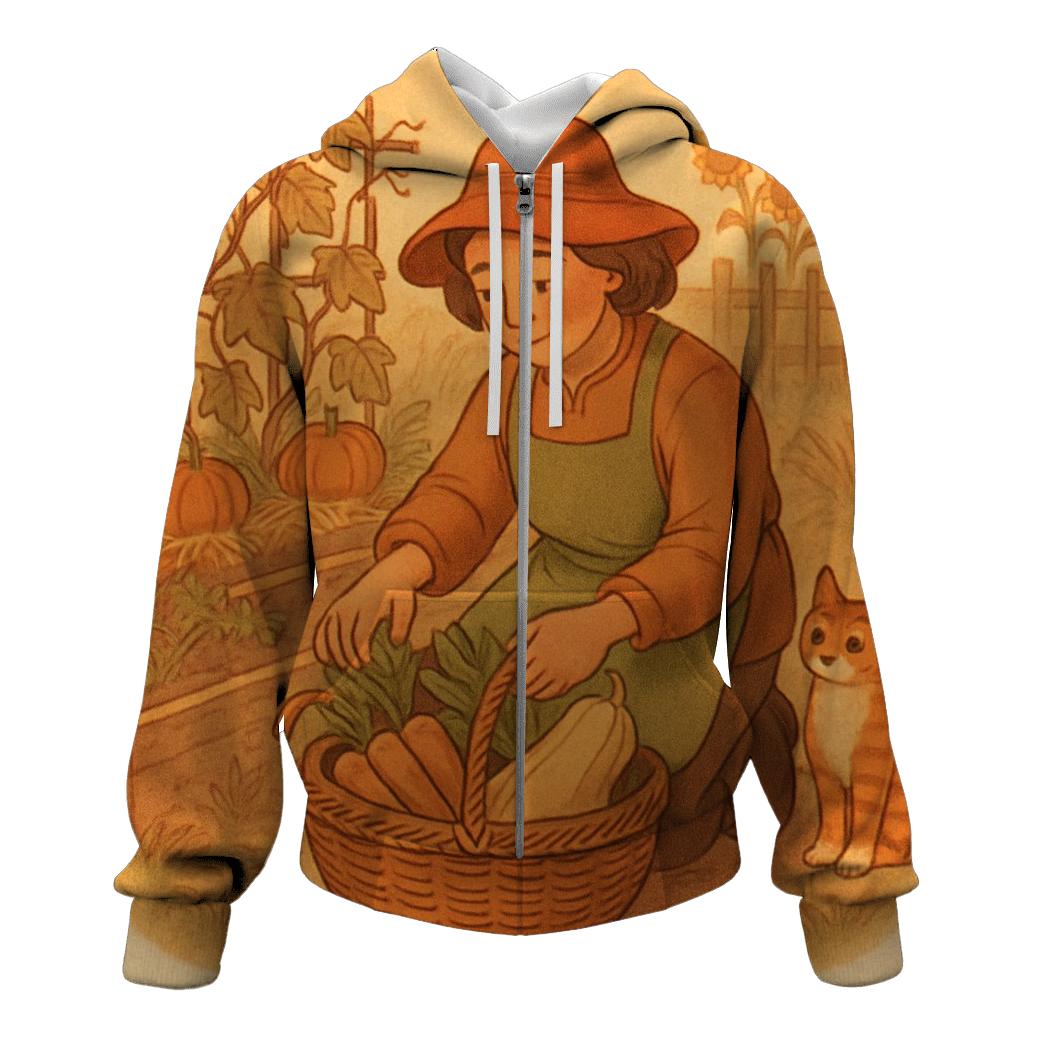 Thankful Garden Harvest Basket graphic hoodies