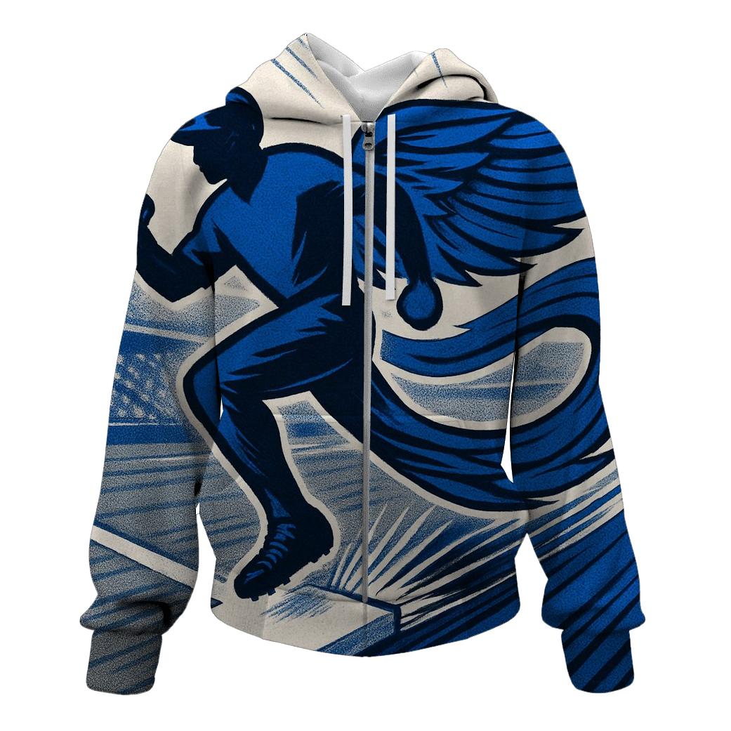 Winged Basepath Blue Jays Sprint printed hoodies