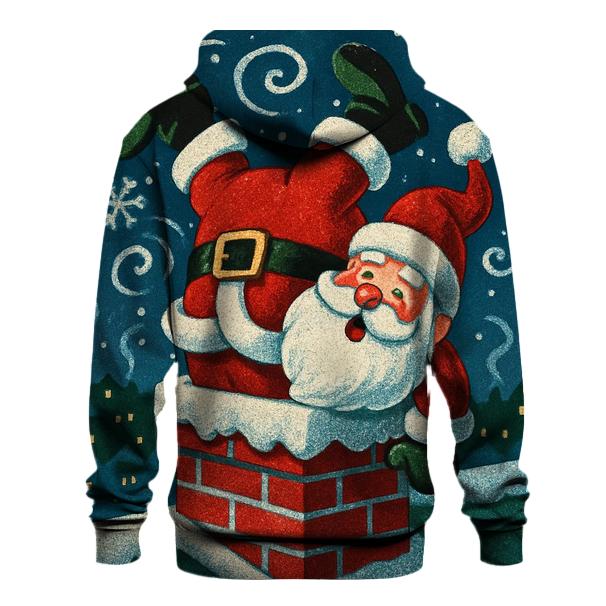 Santa Stuck In Chimney Snowstorm Swirl hoodies fashion