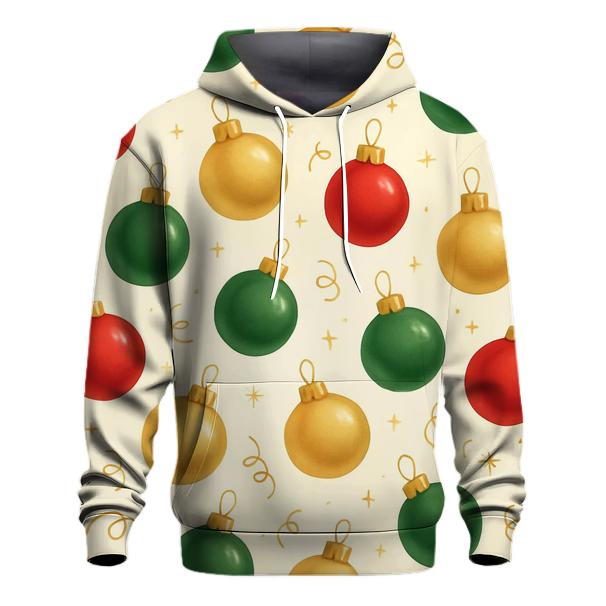 Red And Green Ornament Scatter On Cream Background hoodie trends