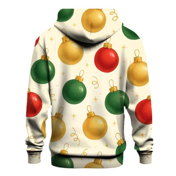 Red And Green Ornament Scatter On Cream Background hoodie trends