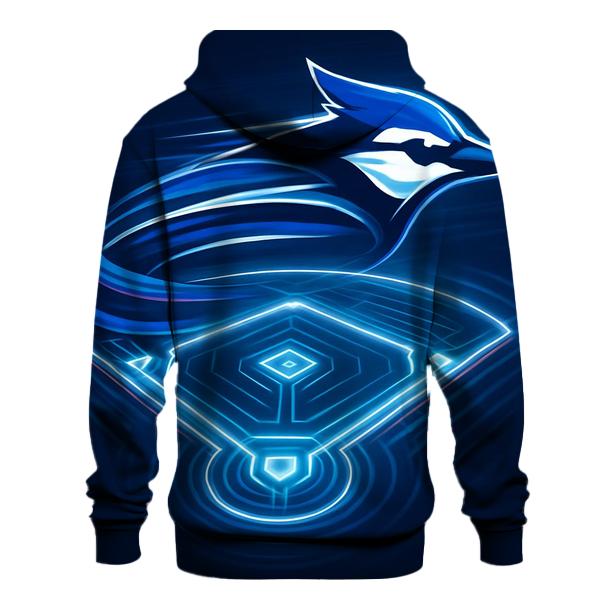 Diamond Pulse With Blue Jays Flight graphic hoodies