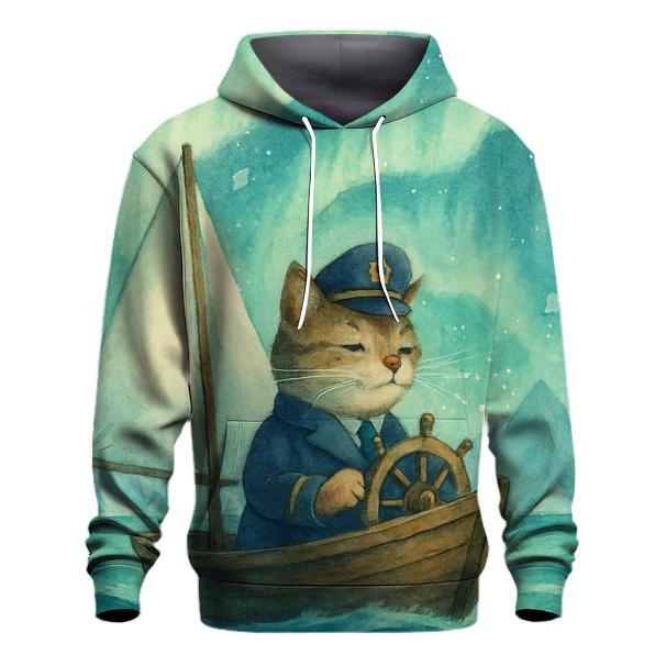 Aurora Sailing Cat Captain pullover hoodies