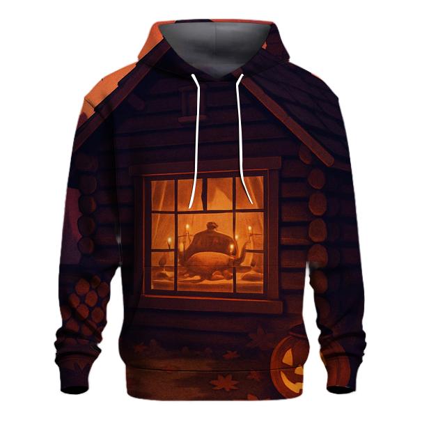 Gratitude Cabin Window Glow lightweight hoodies