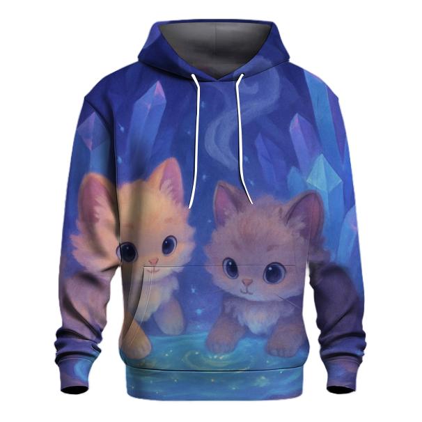 Crystal Cave Purrling Springs printed hoodies