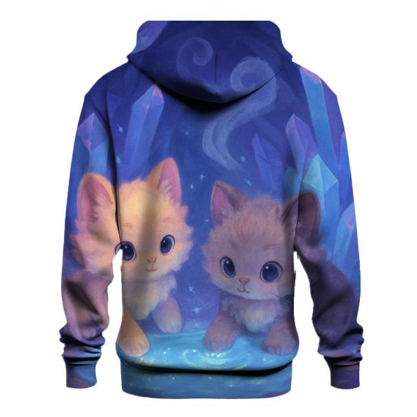 Crystal Cave Purrling Springs printed hoodies
