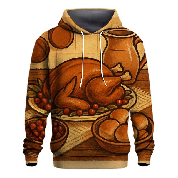 Farmhouse Feast Table Still Life custom hoodies