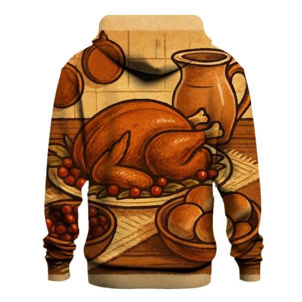 Farmhouse Feast Table Still Life custom hoodies
