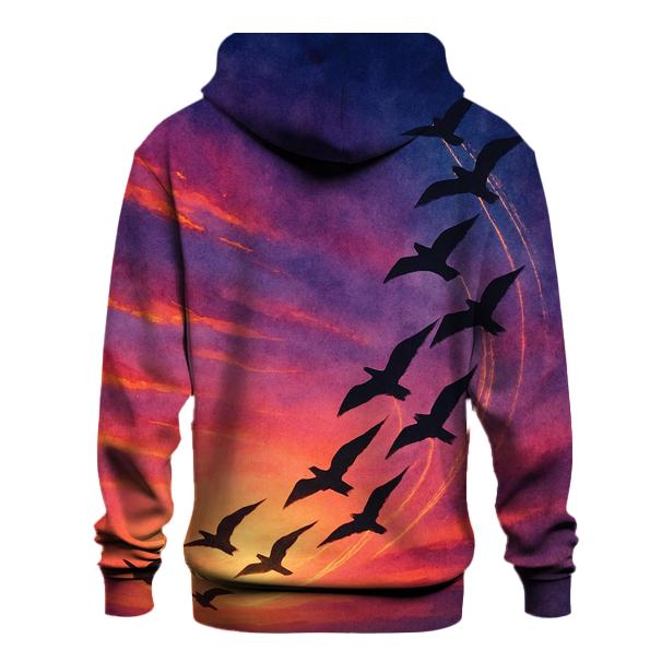 Comet Birds At Sundown lightweight hoodies