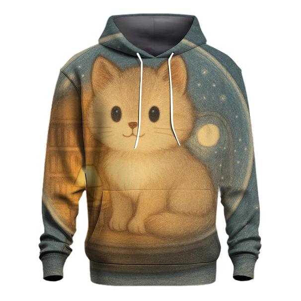 Snowglobe Library Kitten Dream custom hoodies