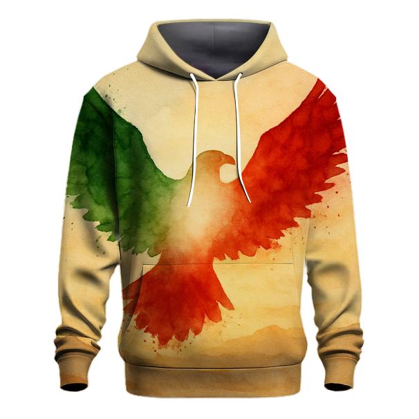 Mexico Eagle Silhouette Flag Overlay premium hoodies