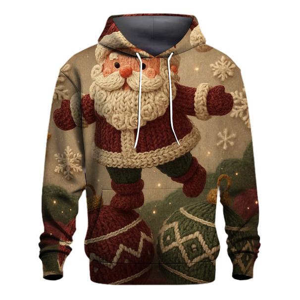 Knitted Pattern Santa In Ornament Wonderland designer hoodies