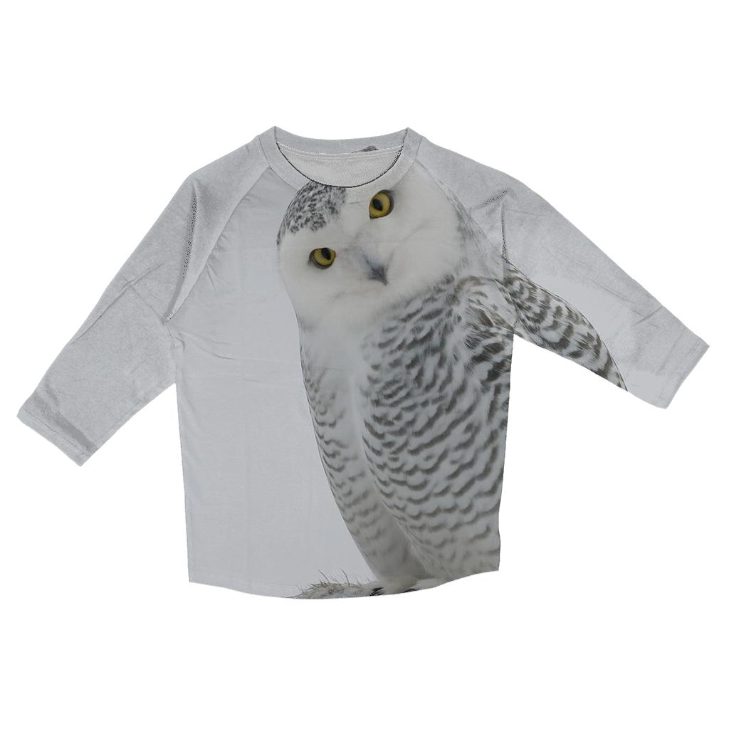 Frostline Listener Snowy Owl casual three quarter sleeve shirts