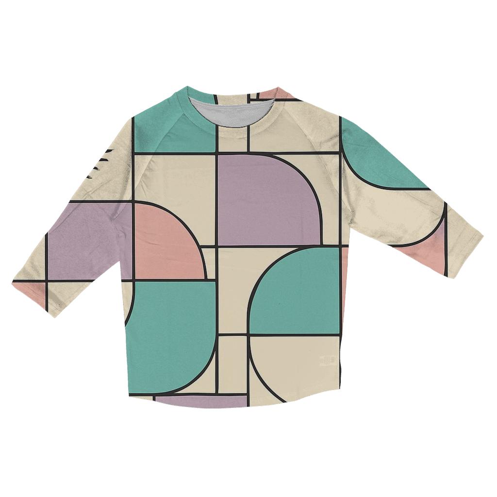 Miami Vice Pastel Blocks printed three quarter sleeve shirts
