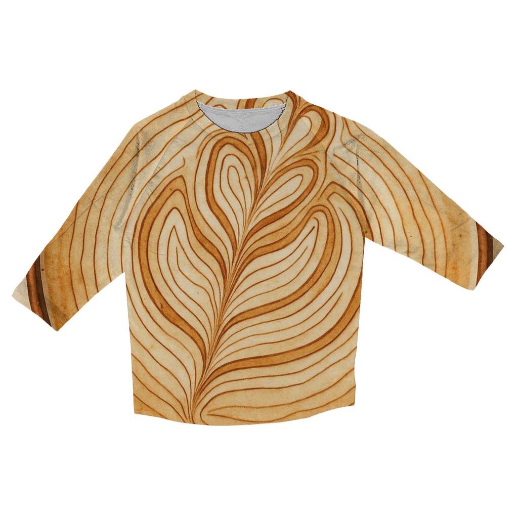 Latte Topography cotton quarter sleeve shirts