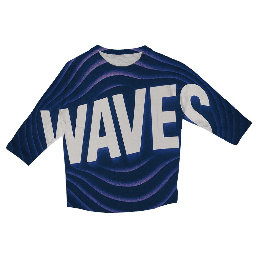 Gravity Wave Typography Ripple personalized 3/4 sleeve tees