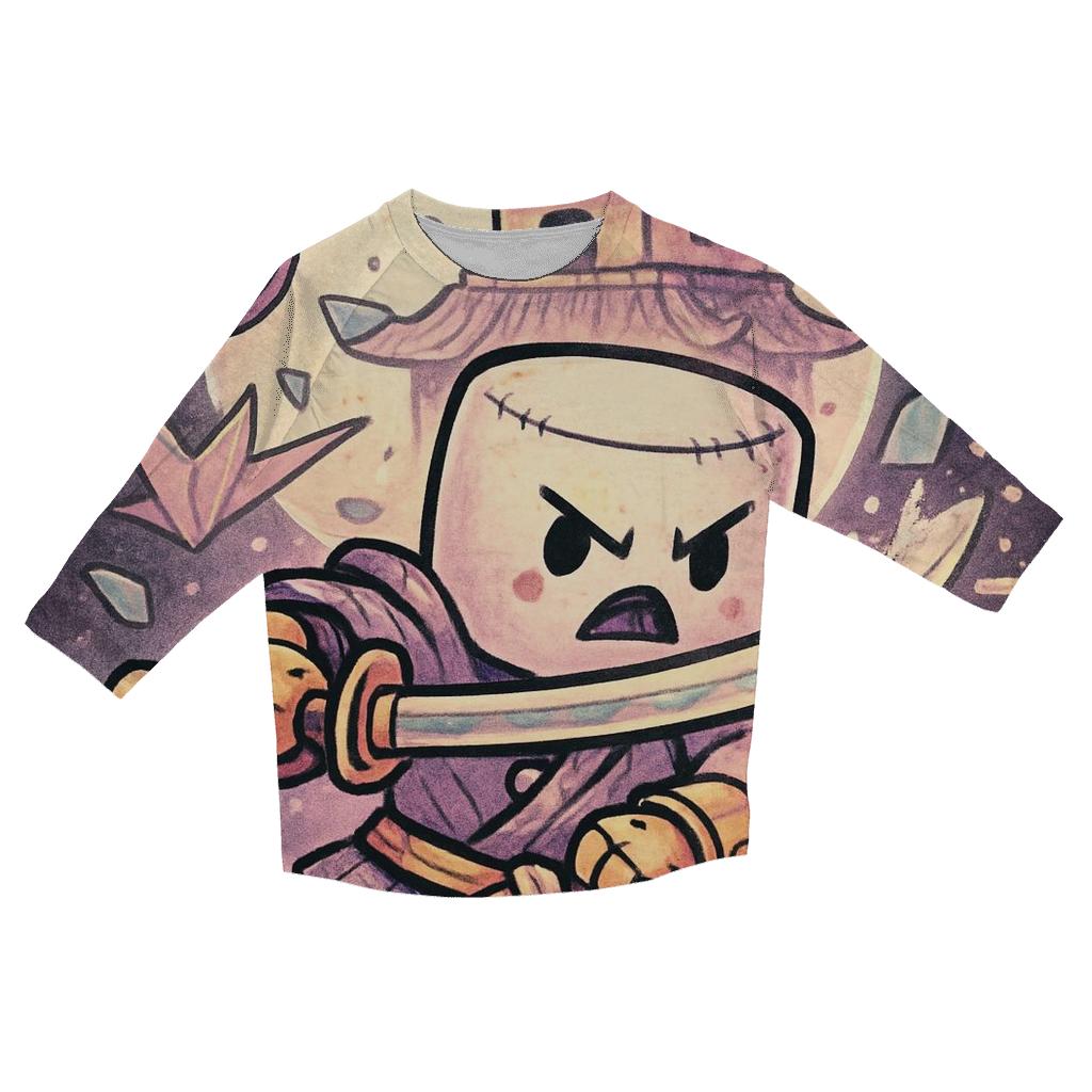 Clockwork Marshmallow Samurai designer 3/4 sleeve blouses