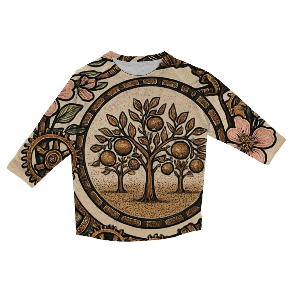 Clockwork Orchard Ouroboros casual three quarter sleeve shirts