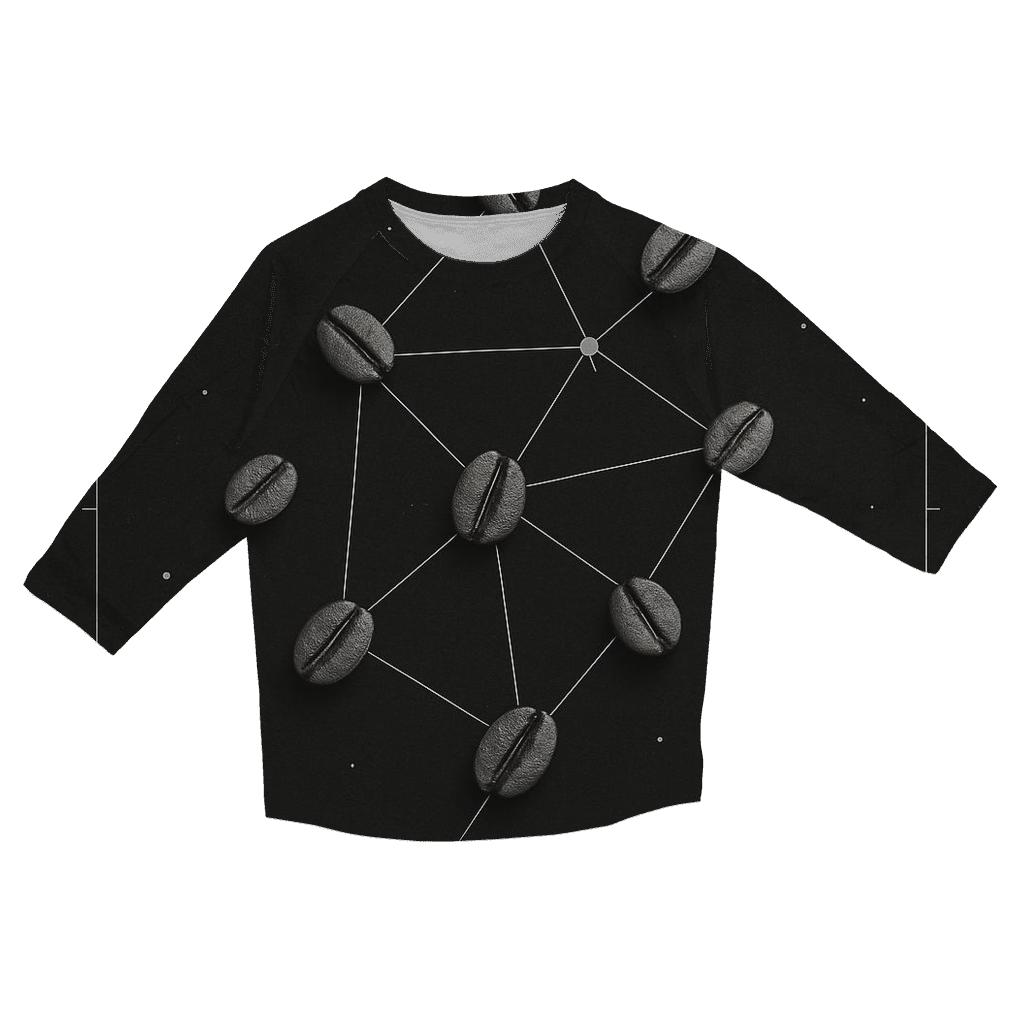 Bean Constellation Grid trendy 3/4 sleeve tops