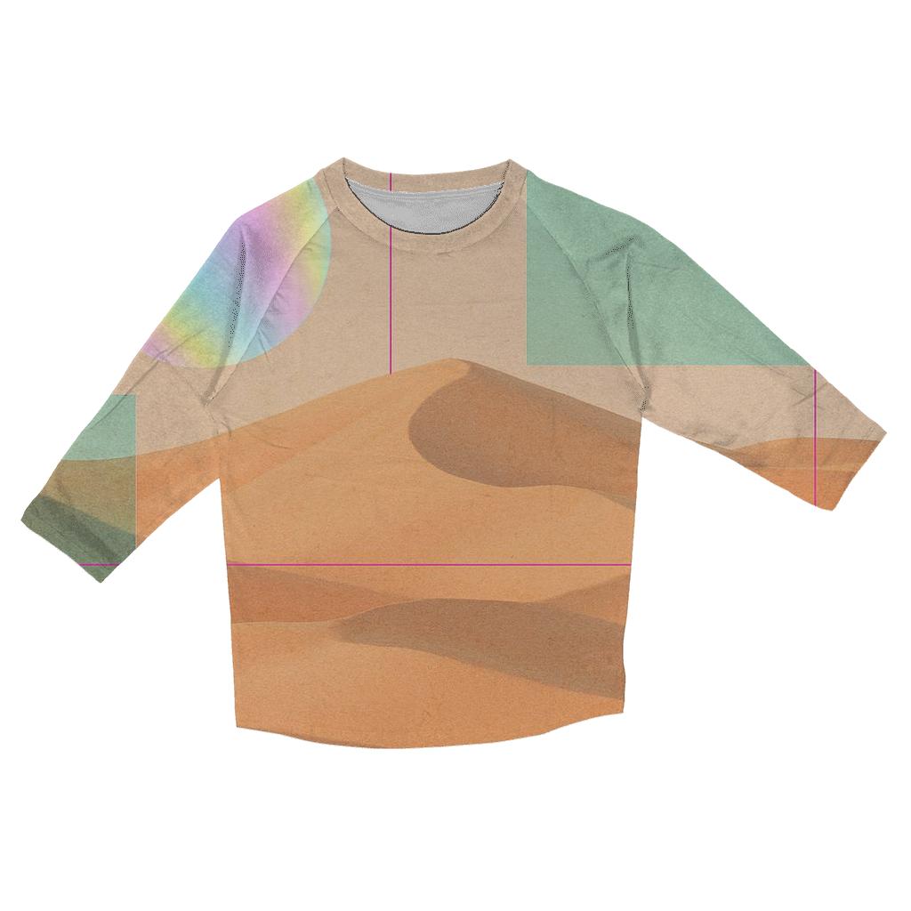 Desert Mirage Hologram Collage fashion 3/4 sleeve shirts