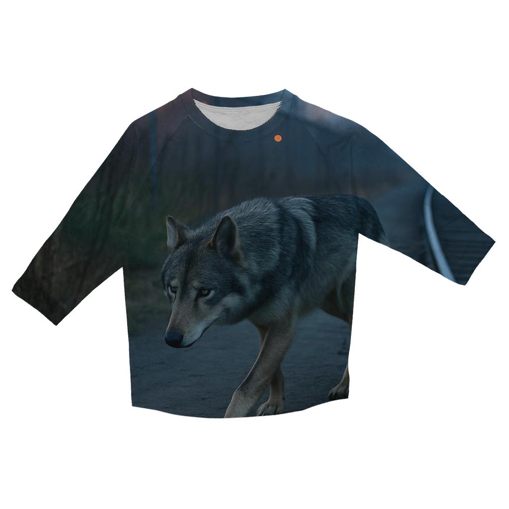 Urban Edge Corridor At Dawn printed three quarter sleeve shirts