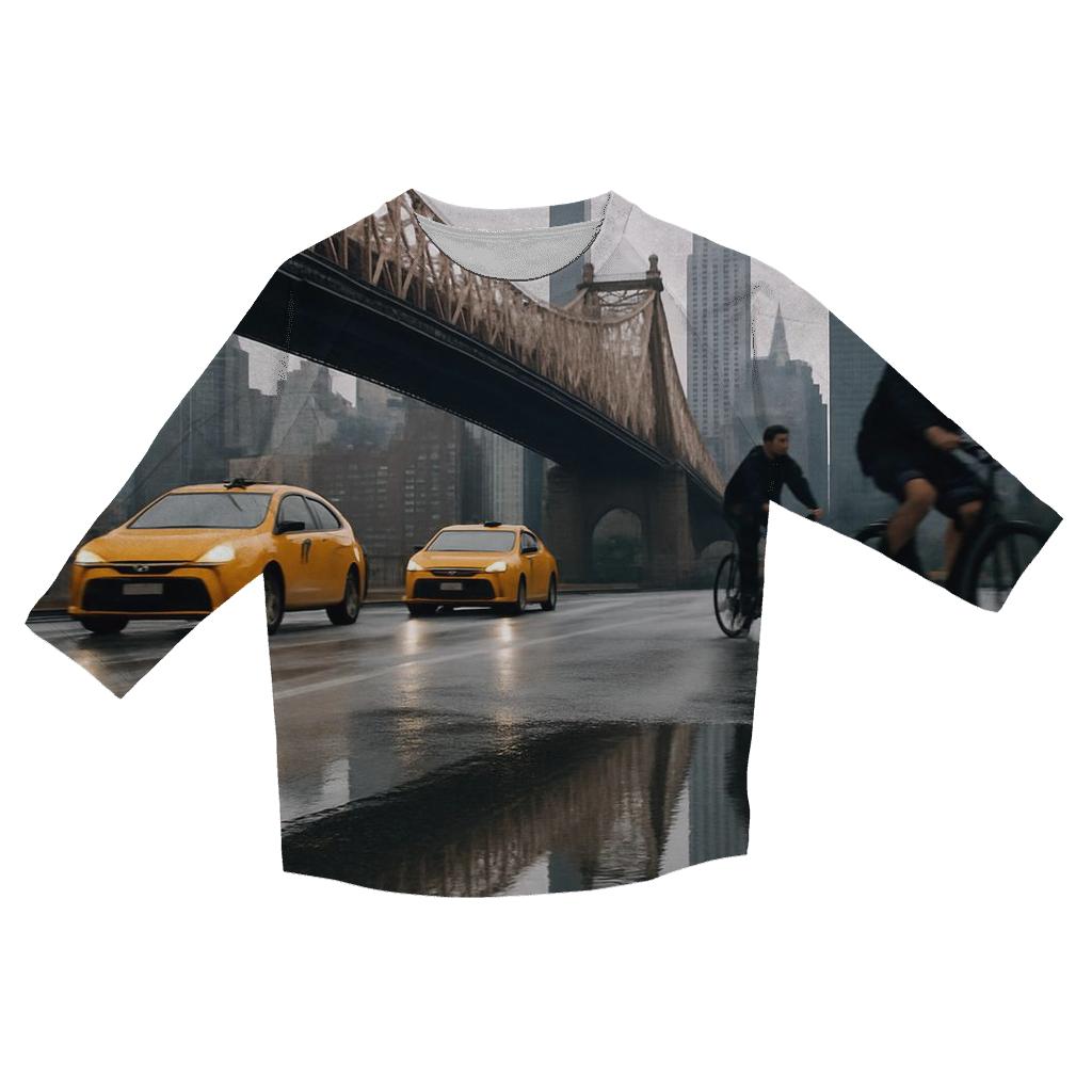 Rain Gloss Reflections On Queensboro Bridge Approach personalized 3/4 sleeve tees