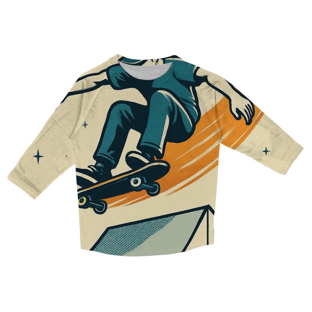 Meteor Trail Skateboarding custom 3/4 sleeve shirts