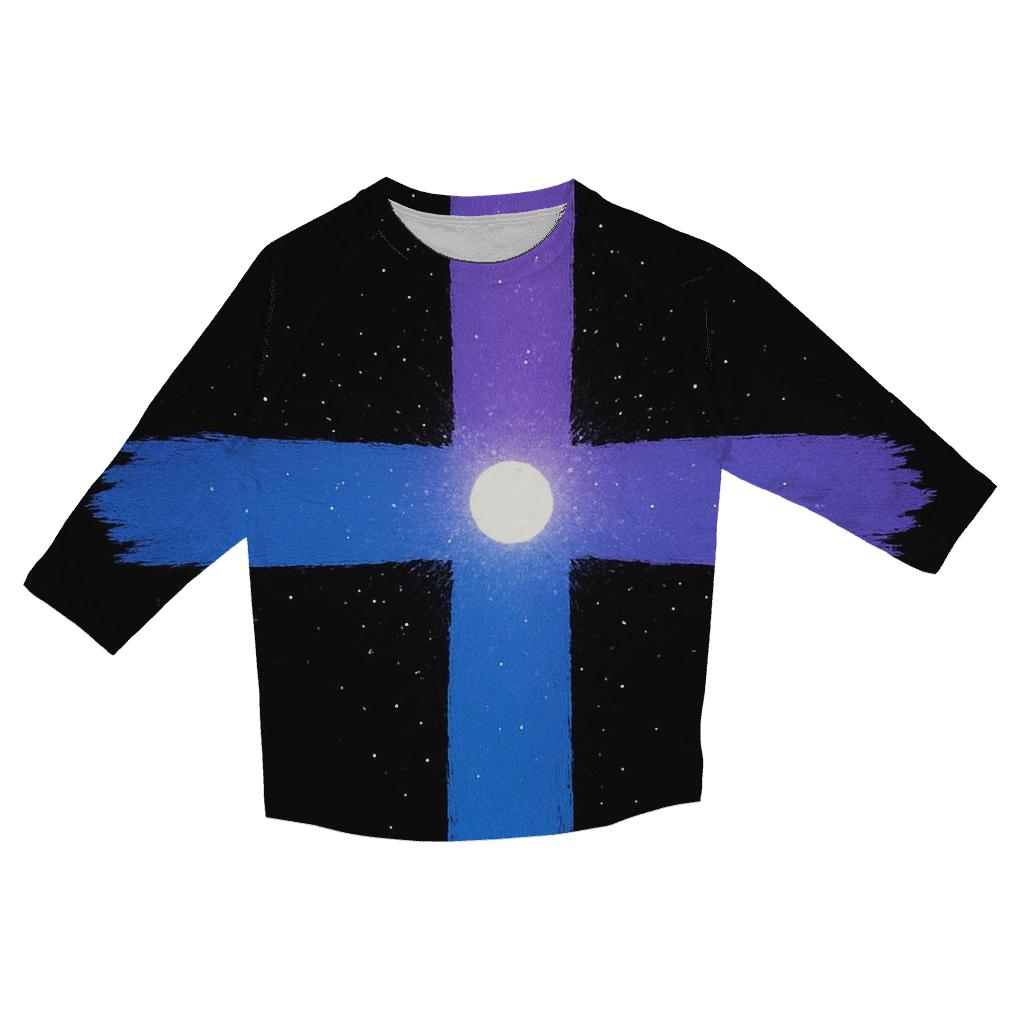 Pulsar Beam Cross Fan designer 3/4 sleeve blouses