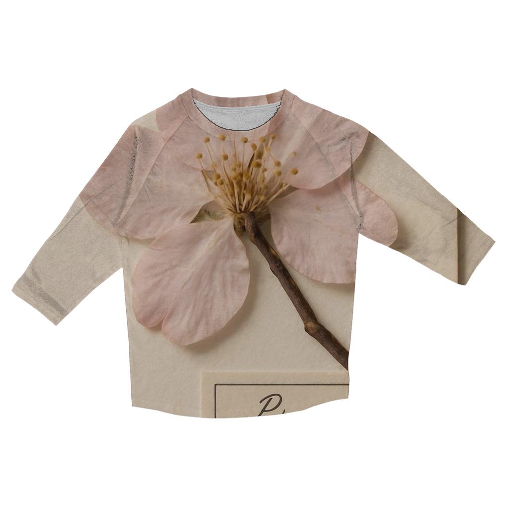 Cherry Blossoms Pressed Between Herbarium Sheets cotton quarter sleeve shirts