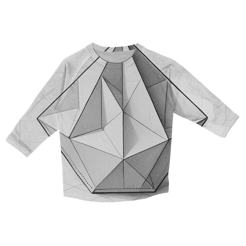 Filter Fold Geometry stylish quarter sleeve tops
