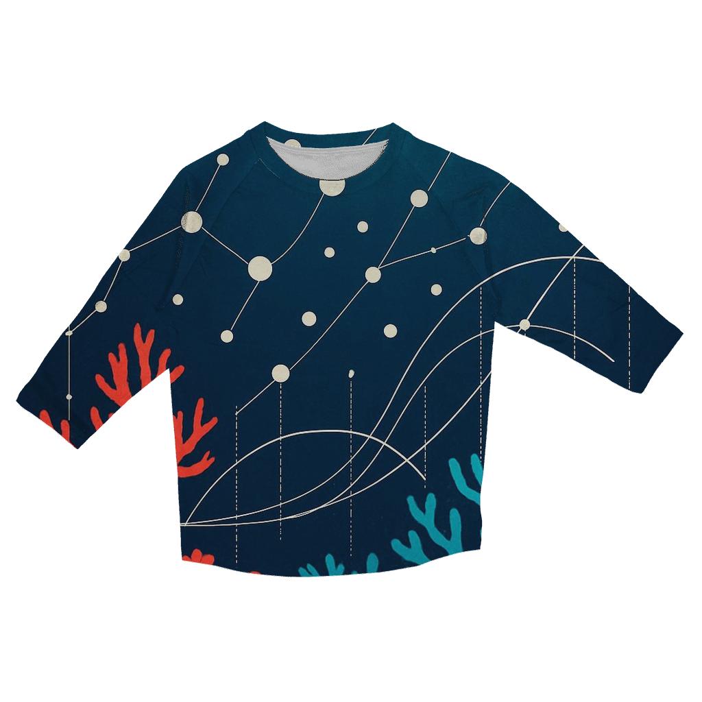 Coral Reef Data Visualization Poster custom 3/4 sleeve shirts