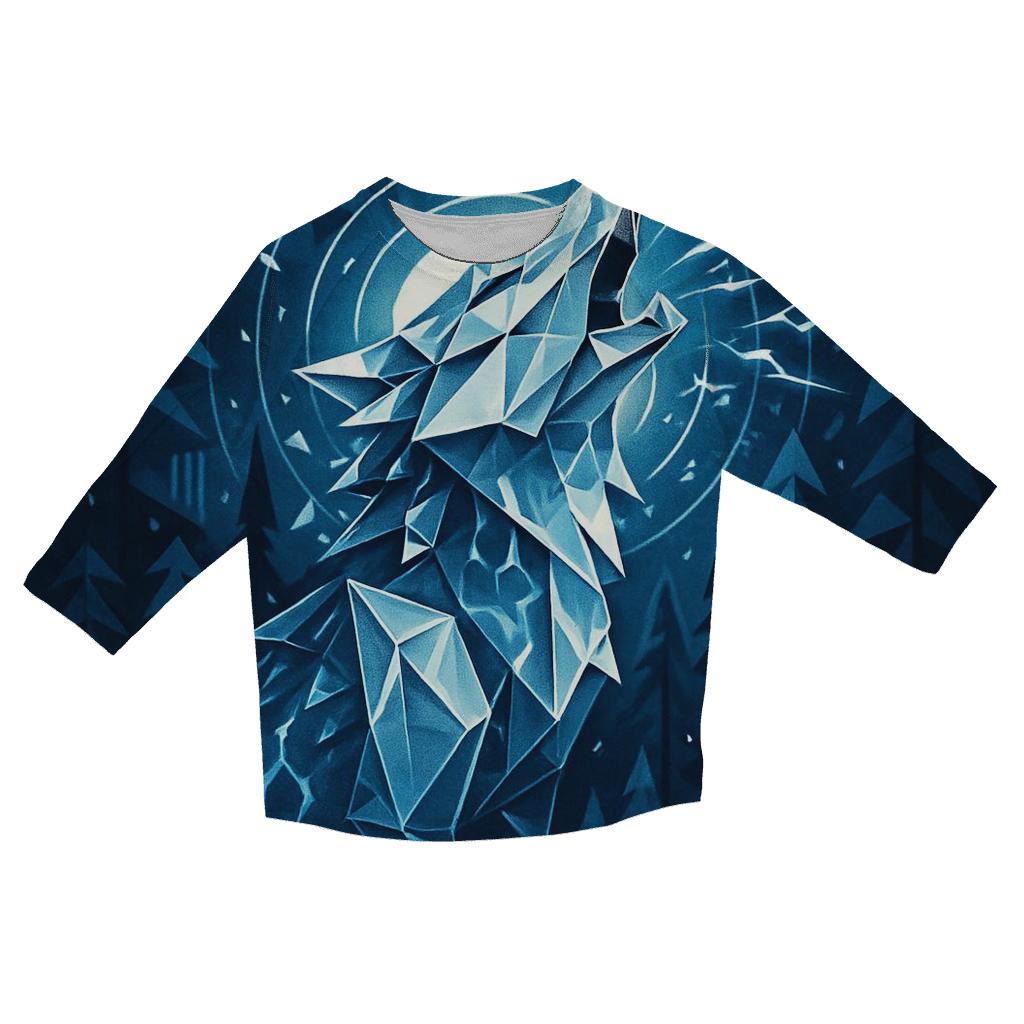 Origami Wolf Storm Choir casual three quarter sleeve shirts