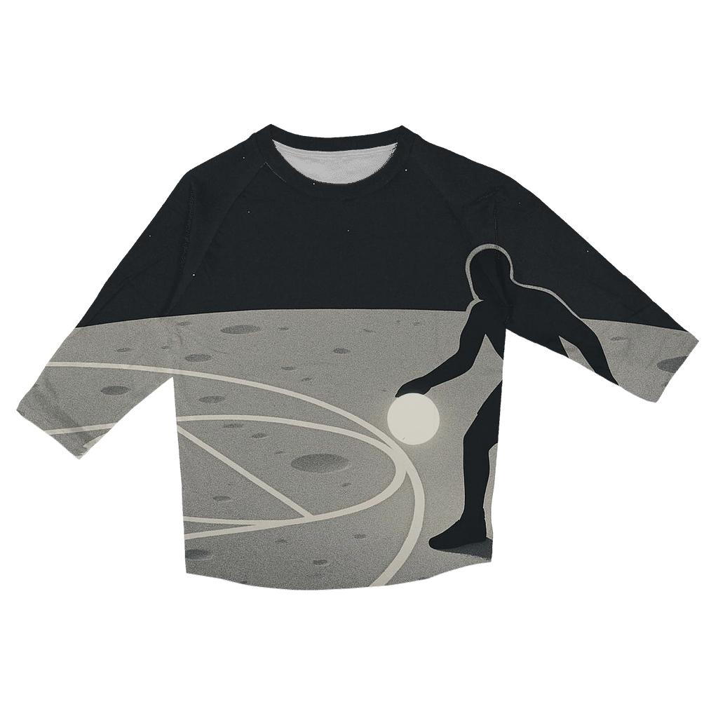 Lunar Court Basketball cotton quarter sleeve shirts