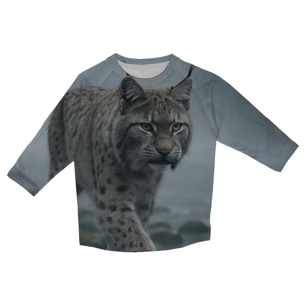 Mist River Passage Eurasian Lynx trendy 3/4 sleeve tops