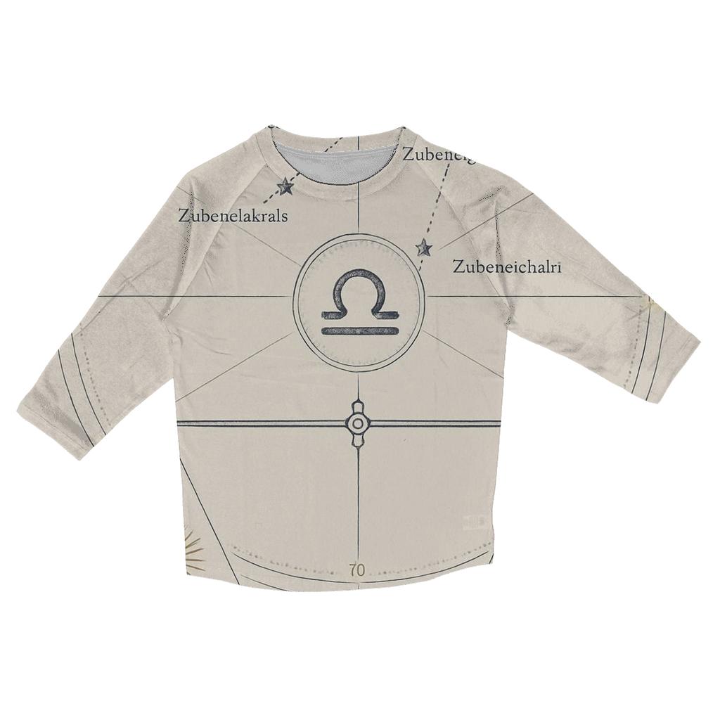 Libra Equinox Balance Diagram cotton quarter sleeve shirts