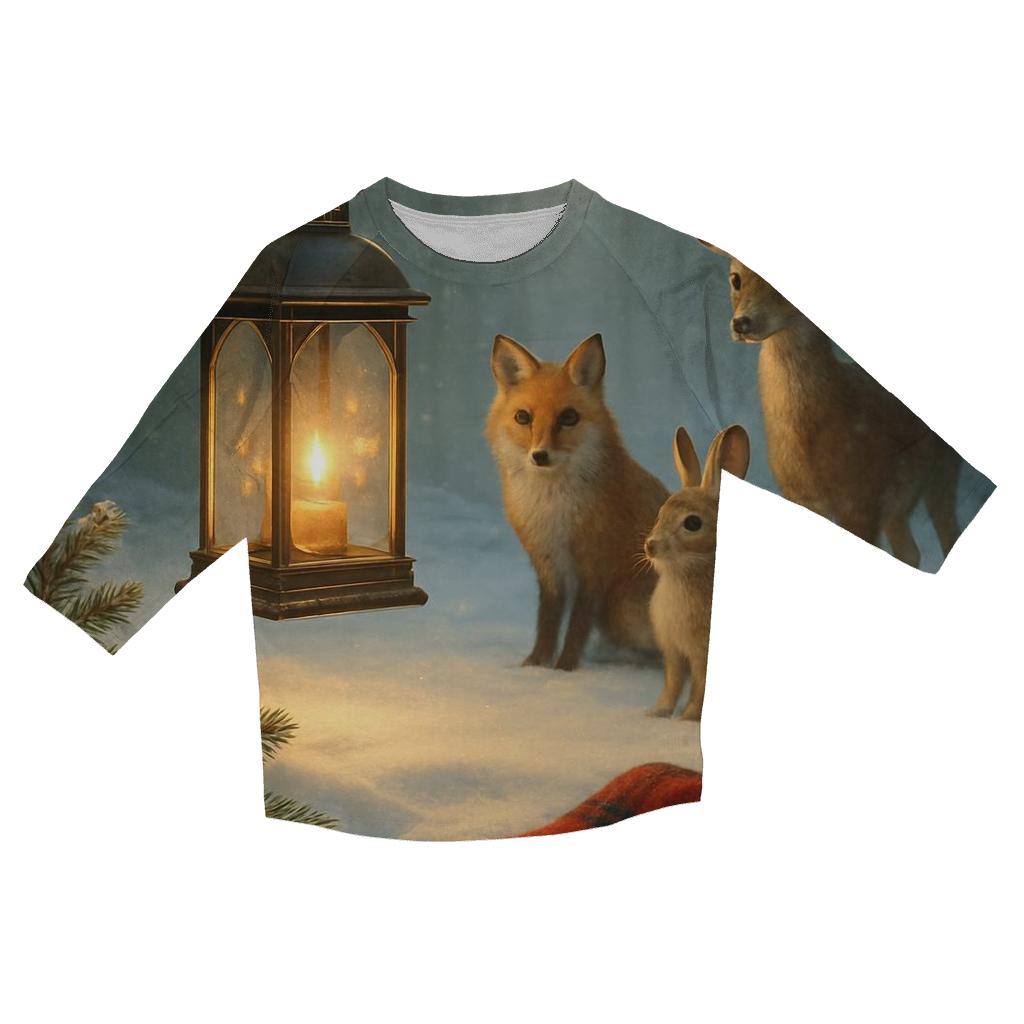 Forest Lantern And Woodland Carolers stylish quarter sleeve tops