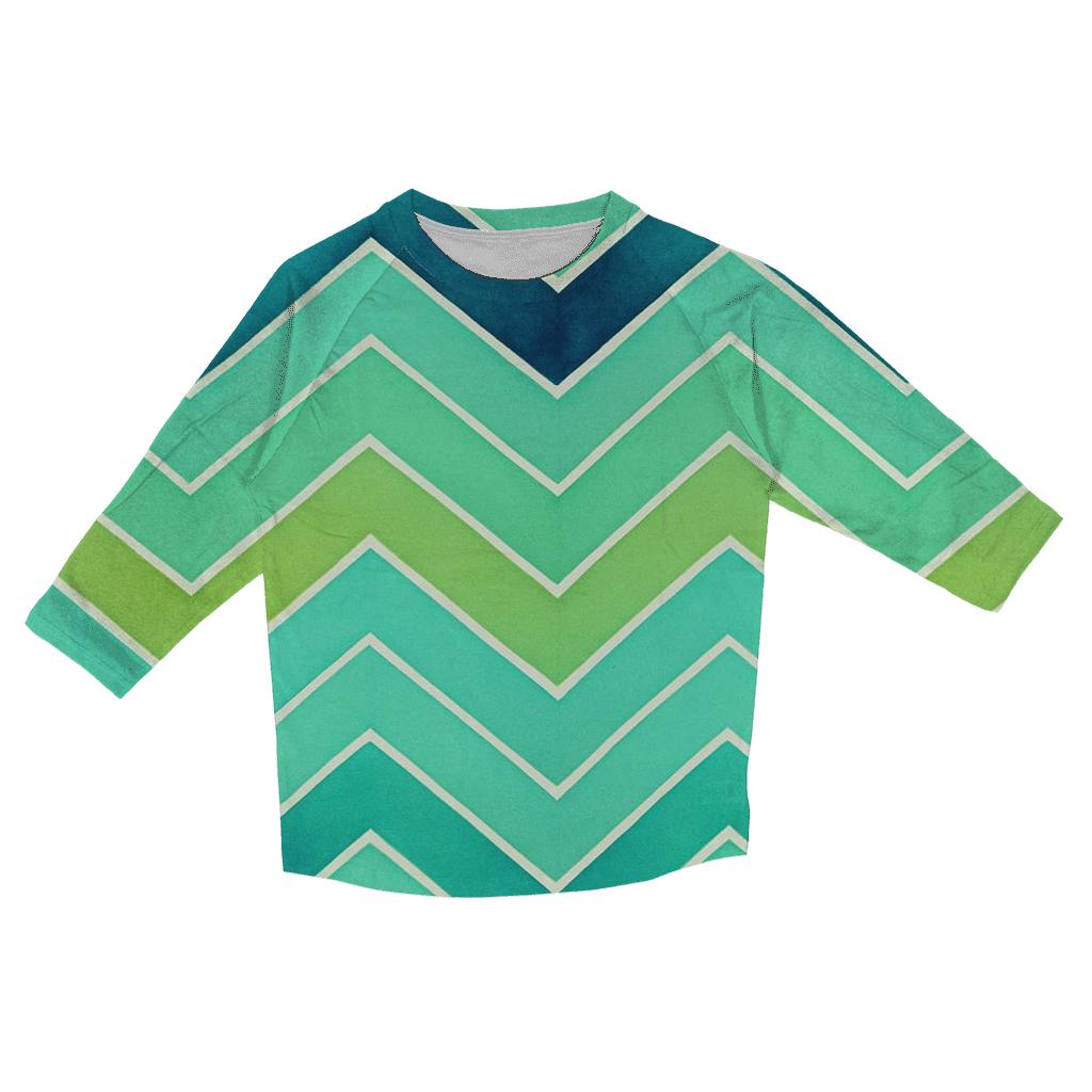 Accordion Chevron Aurora Fold trendy 3/4 sleeve tops