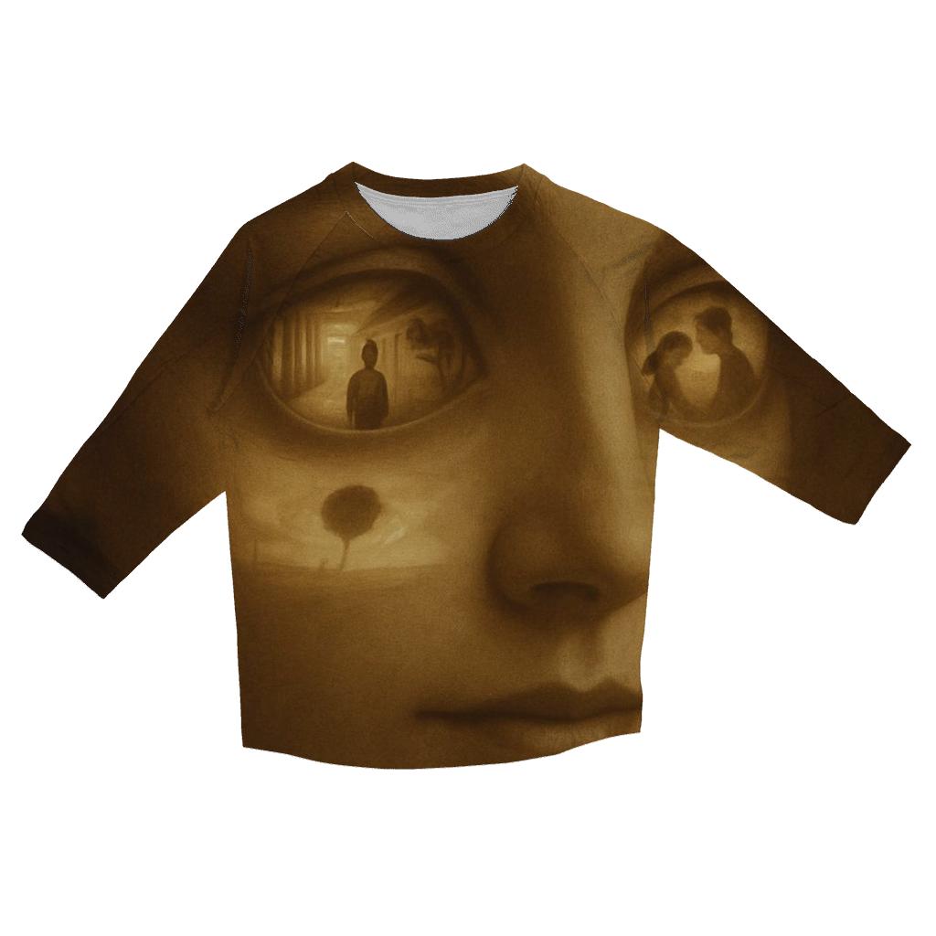 A Map Drawn From Her Eyes trendy 3/4 sleeve tops
