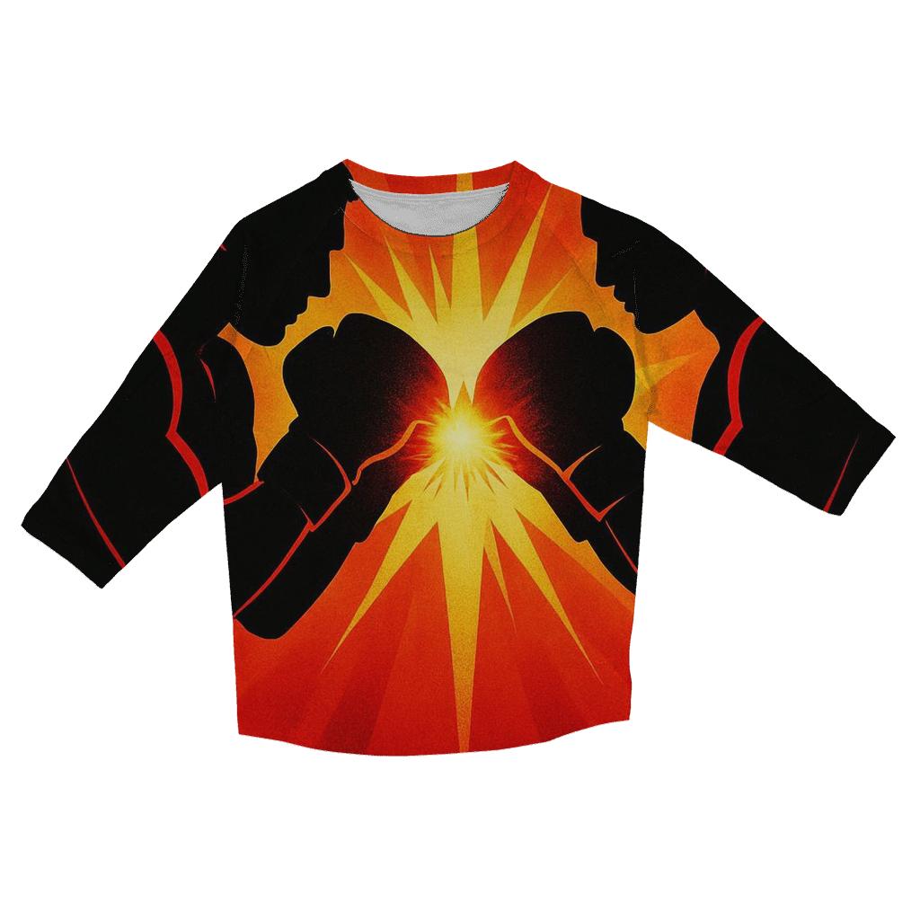 Solar Flare Boxing designer 3/4 sleeve blouses